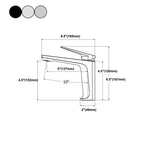 Modern basin tap lever handle copper low arc basin tap