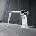 Modern vessel faucet brass lever waterfall spout sink faucet