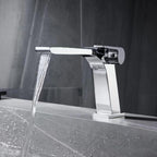 Modern vessel faucet brass lever waterfall spout sink faucet
