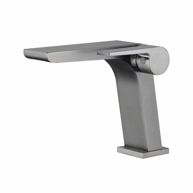 Modern vessel faucet brass lever waterfall spout sink faucet