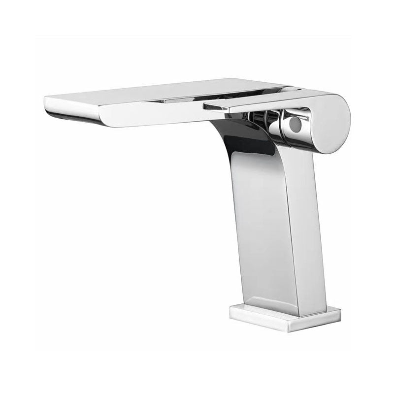 Modern vessel faucet brass lever waterfall spout sink faucet