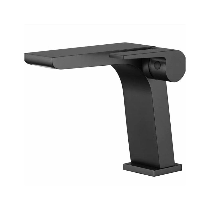 Modern vessel faucet brass lever waterfall spout sink faucet