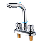 2-Handle Brushed Nickel Widespread Faucet 2-Hole Centered Bathroom Sink Faucet with Brass