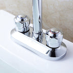 2-Handle Brushed Nickel Widespread Faucet 2-Hole Centered Bathroom Sink Faucet with Brass