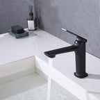 Modern faucet brass lever handles low arc sink bathroom faucet