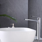 Modern faucet brass lever handles low arc sink bathroom faucet