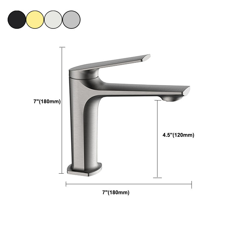 Modern faucet brass lever handles low arc sink bathroom faucet