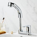 Modern 1-Hand Sink Faucet 2 Hole Centerset Bathroom Fixture