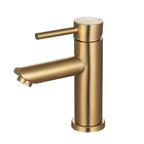 1-Handle Gold Nickel Wide-Running Faucet Single Hole Lever Sink Faucet with Drain