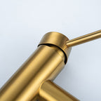 1-Handle Gold Nickel Wide-Running Faucet Single Hole Lever Sink Faucet with Drain
