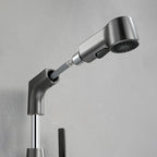 Modern 1-Lever Sink Faucet Round Basin Faucet Brass
