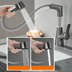 Modern 1-Lever Sink Faucet Round Basin Faucet Brass