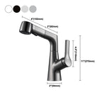 Modern 1-Lever Sink Faucet Round Basin Faucet Brass