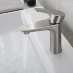 Round Single-Handle Bathroom Faucet Single Hole Sink Faucet in Chrome