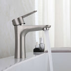 Round Single-Handle Bathroom Faucet Single Hole Sink Faucet in Chrome
