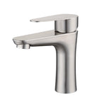 Round Single-Handle Bathroom Faucet Single Hole Sink Faucet in Chrome