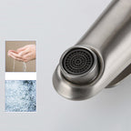 Round Single-Handle Bathroom Faucet Single Hole Sink Faucet in Chrome