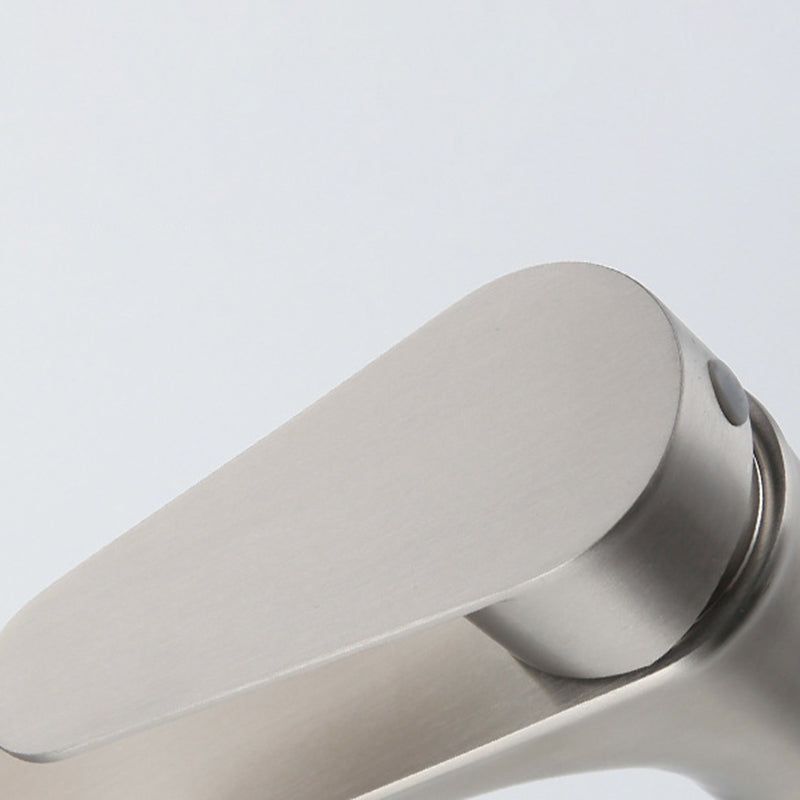 Round Single-Handle Bathroom Faucet Single Hole Sink Faucet in Chrome