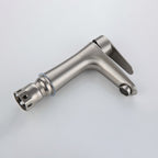 Round Single-Handle Bathroom Faucet Single Hole Sink Faucet in Chrome