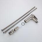 Round Single-Handle Bathroom Faucet Single Hole Sink Faucet in Chrome