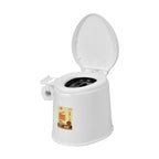 Contemporary Plastic Floor-Mounted Toilet Bowl with Seat for the Bathroom