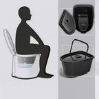 Contemporary Plastic Floor-Mounted Toilet Bowl with Seat for the Bathroom
