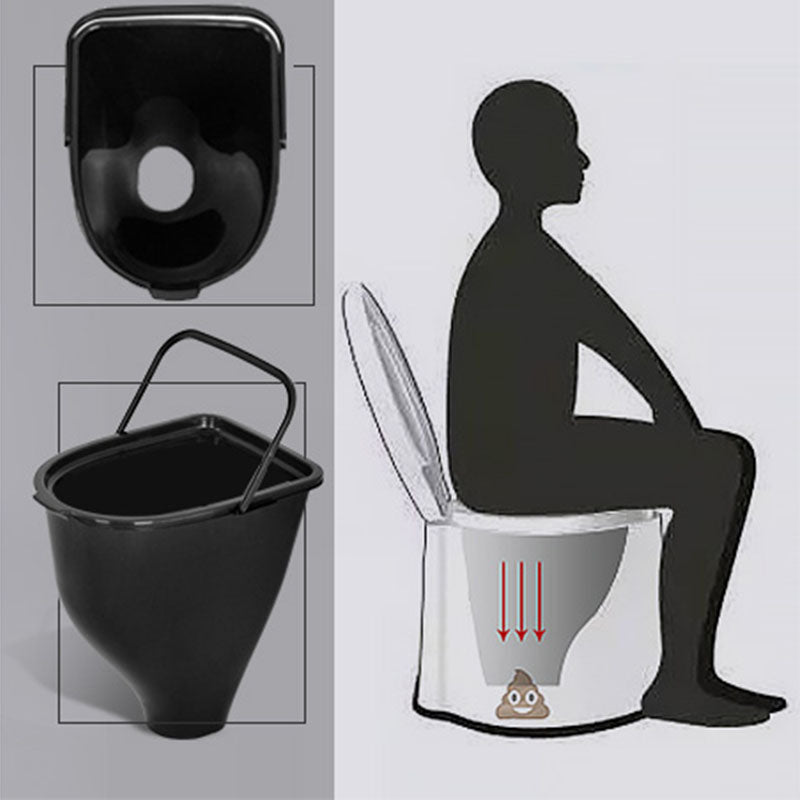 Contemporary Plastic Floor-Mounted Toilet Bowl with Seat for the Bathroom