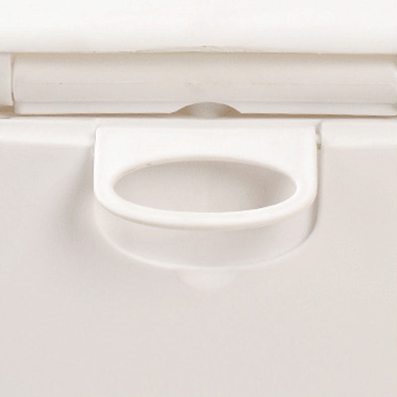 Contemporary Plastic Floor-Mounted Toilet Bowl with Seat for the Bathroom