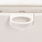 Contemporary Plastic Floor-Mounted Toilet Bowl with Seat for the Bathroom