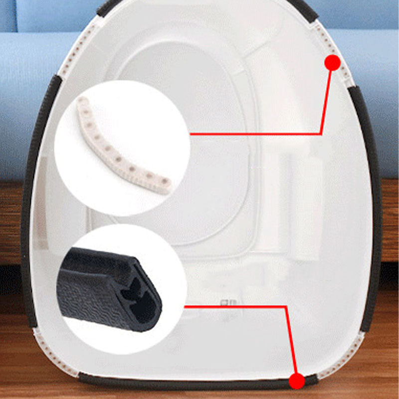 Contemporary Plastic Floor-Mounted Toilet Bowl with Seat for the Bathroom