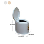 Contemporary Plastic Floor-Mounted Toilet Bowl with Seat for the Bathroom