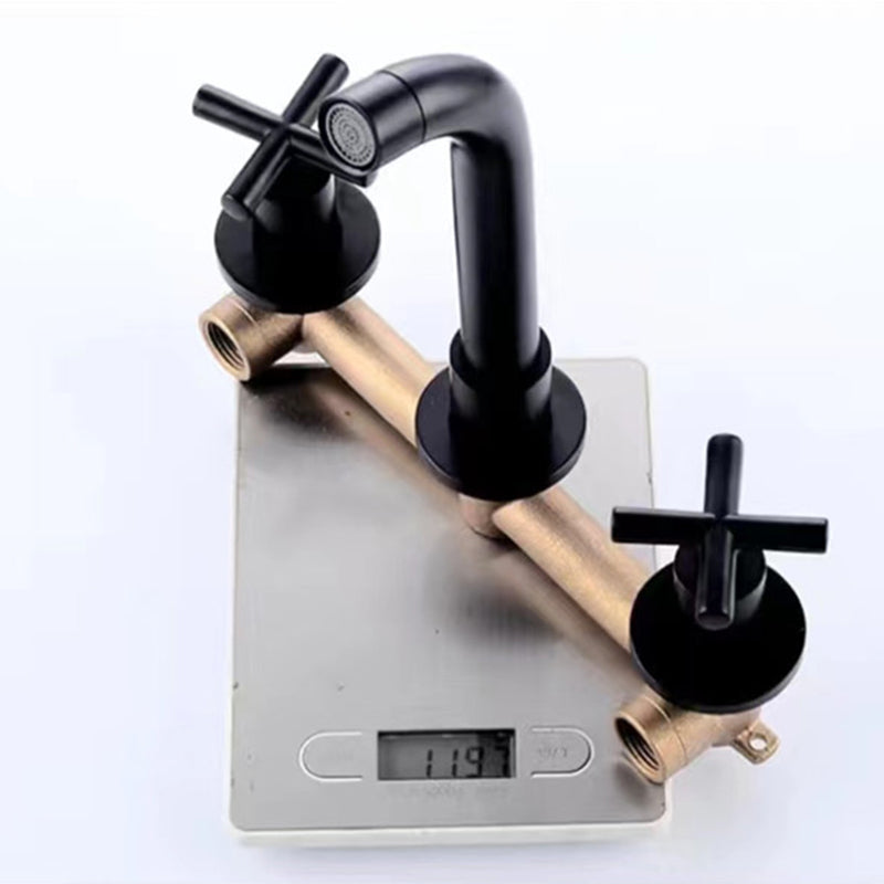 Modern 1- or 2-Handle Bathroom Sink Faucet Round Wall-Mounted Bathroom Faucet.