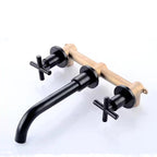 Modern 1- or 2-Handle Bathroom Sink Faucet Round Wall-Mounted Bathroom Faucet.