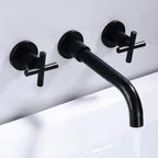 Modern 1- or 2-Handle Bathroom Sink Faucet Round Wall-Mounted Bathroom Faucet.