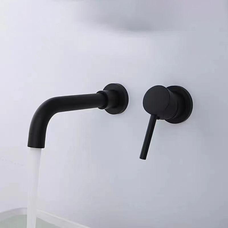 Modern 1- or 2-Handle Bathroom Sink Faucet Round Wall-Mounted Bathroom Faucet.