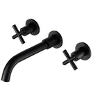 Modern 1- or 2-Handle Bathroom Sink Faucet Round Wall-Mounted Bathroom Faucet.