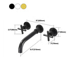 Modern 1- or 2-Handle Bathroom Sink Faucet Round Wall-Mounted Bathroom Faucet.