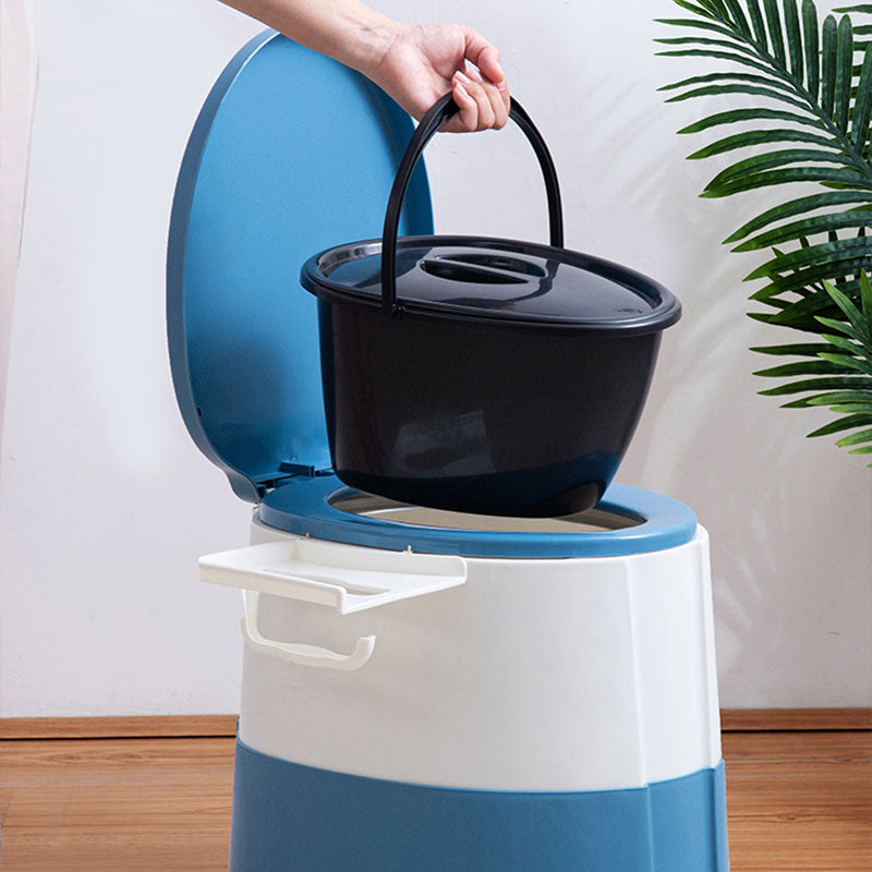 Modern flush toilet plastic round floor-mounted toilet bowl for bathroom