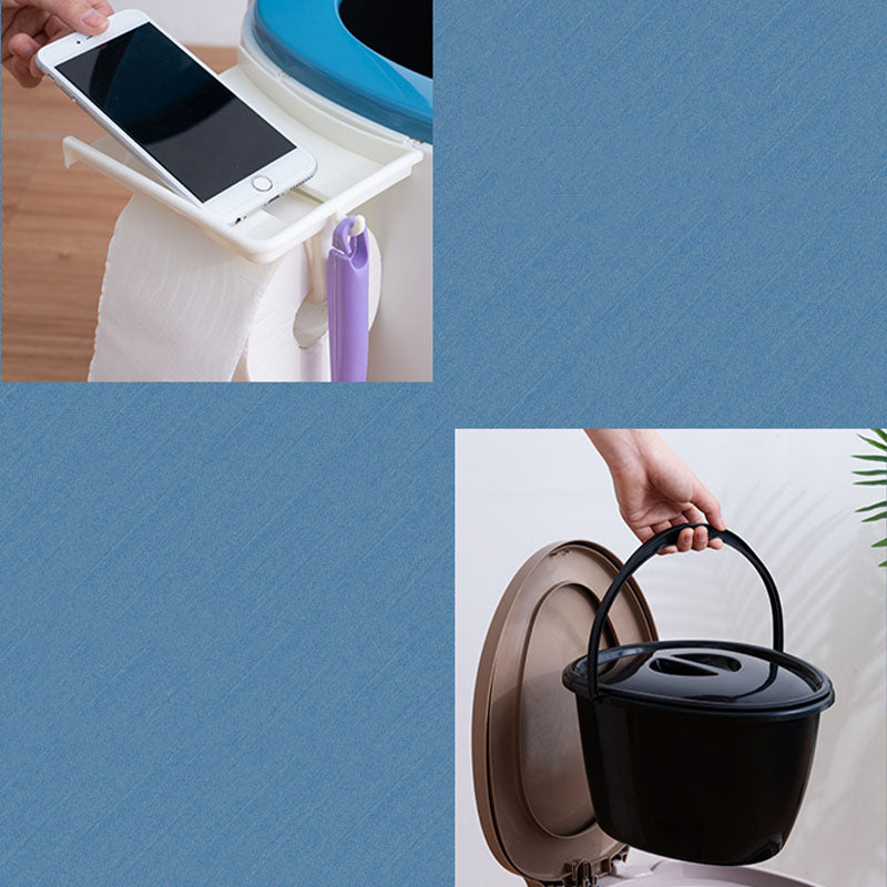 Modern Flush Toilet Plastic Round Floor Mounted Toilet Bowl for Bathroom