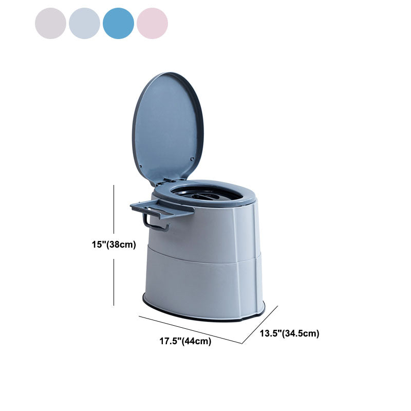 Modern Flush Toilet Plastic Round Floor Mounted Toilet Bowl for Bathroom
