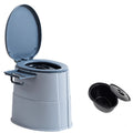 Contemporary plastic floor-mounted toilet bowl with toilet seat for the bathroom