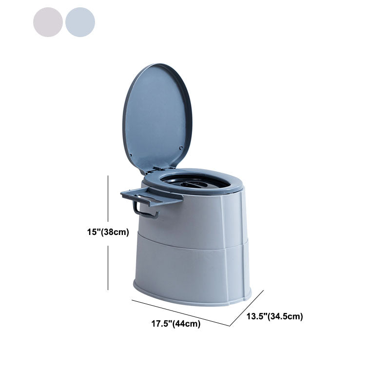 Contemporary plastic floor-mounted toilet bowl with toilet seat for the bathroom