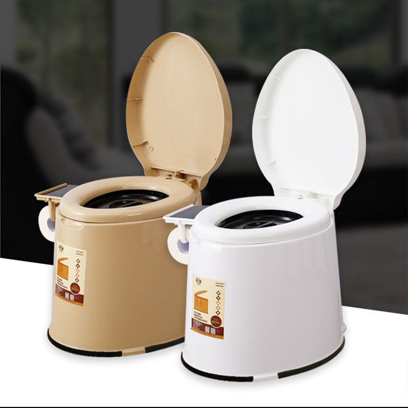 Modern Plastic Floor-Mounted Toilet Bowl with Seat for the Bathroom