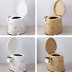 Modern Plastic Floor-Mounted Toilet Bowl with Seat for the Bathroom
