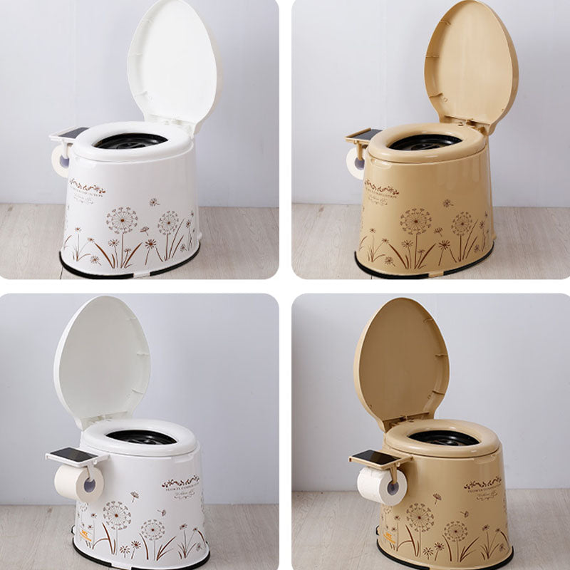Modern Plastic Floor-Mounted Toilet Bowl with Seat for the Bathroom