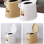 Modern Plastic Floor-Mounted Toilet Bowl with Seat for the Bathroom