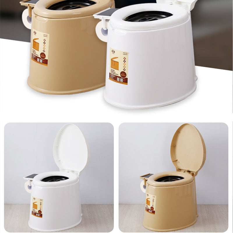 Modern Plastic Floor-Mounted Toilet Bowl with Seat for the Bathroom