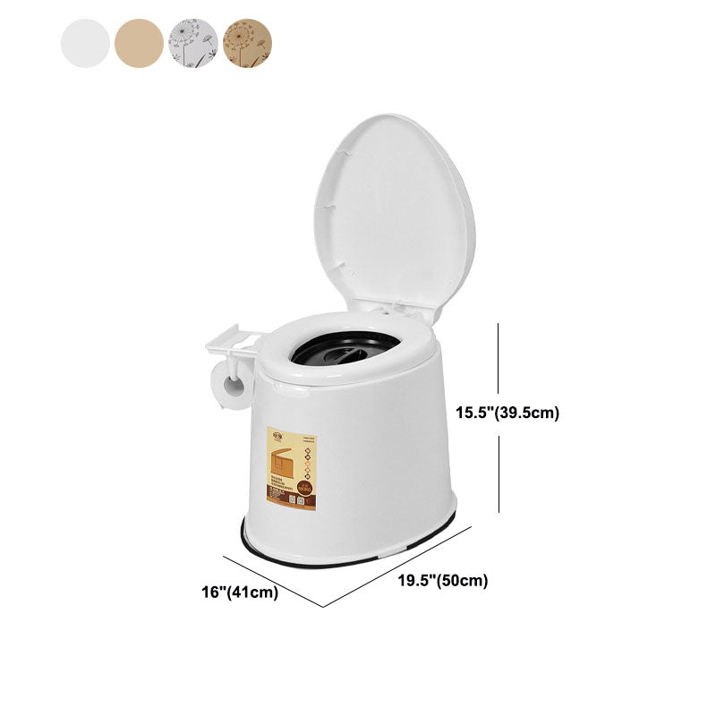 Modern Plastic Floor-Mounted Toilet Bowl with Seat for the Bathroom