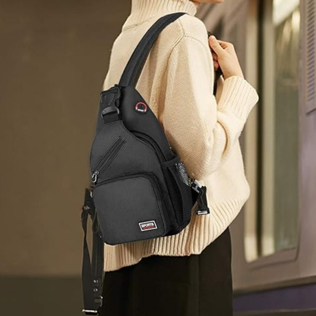 Ladies Crossbody Bag - Canvas Outdoor Shoulder Bag with Multiple Carry Options