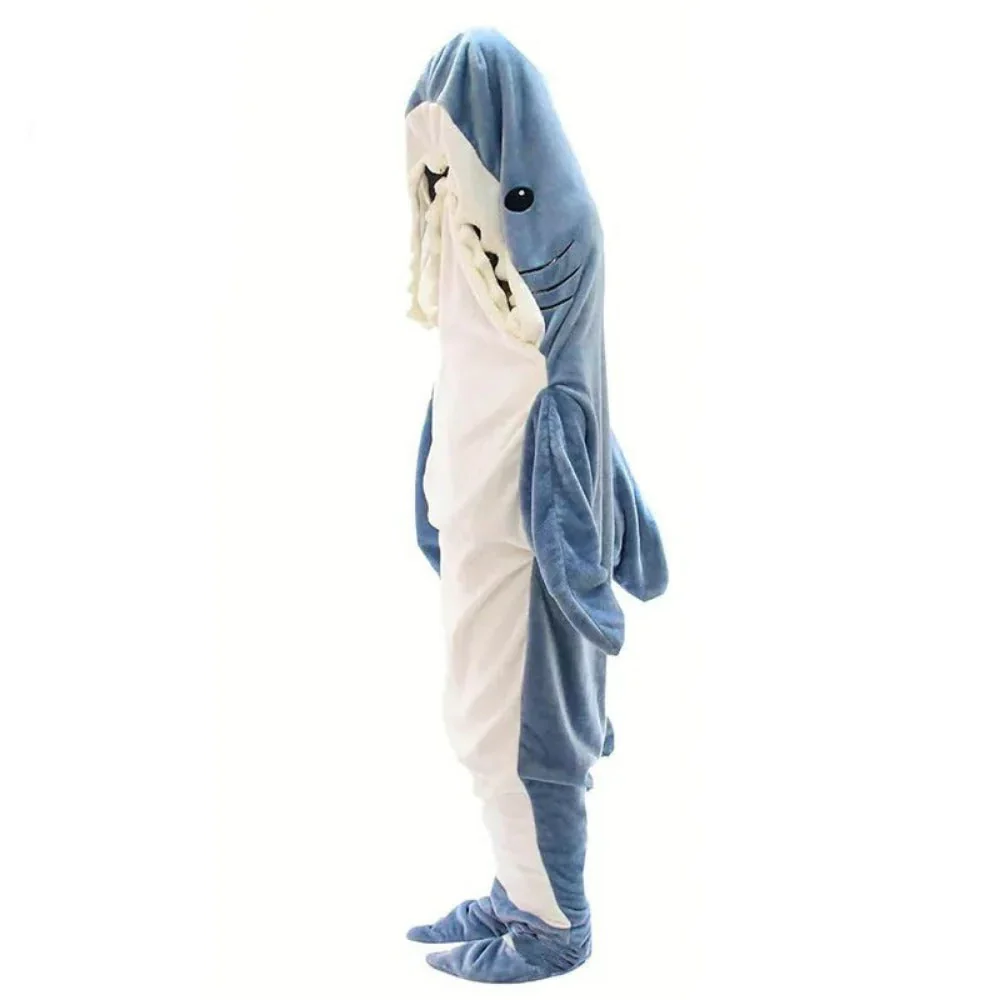 Shark Fleece Hooded Blanket